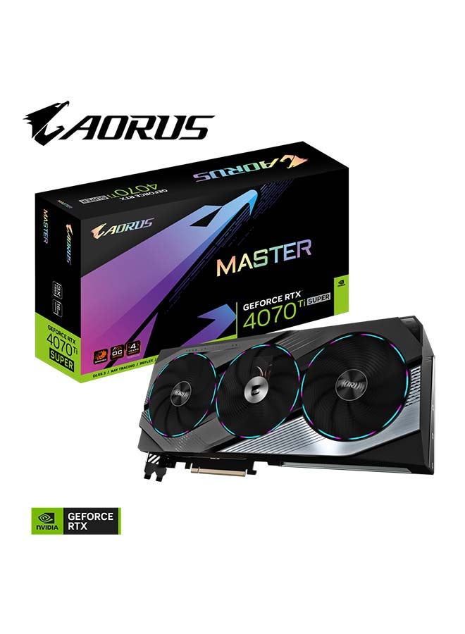 GIGABYTE - GeForce RTX 4070 Ti Super Master 16G Graphics Card, 3X WINDFORCE Fans, 16GB 256-bit GDDR6X, GV-N407TSAORUS M-16GD Video Card - Image 1