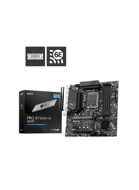 Pro B760M-A Wifi Intel mATX Motherboard, LGA 1700 Socket, DDR5 Support, Wifi 6E / Bluetooth 5.3, B760 Chipset, 2.5 LAN, PCIe 4.0, HDMI | 911-7D99-007