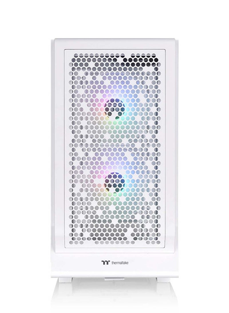 Thermaltake Ceres 330 TG ARGB Mid Tower Chassis, 2x Pre-Installed CT140 aRGB Fans 1x CT140 Fan, 4mm Tempered Glass Panel, Up to 360mm Radiator 7 Fans, Removable Filters, Snow | CA-1Y2-00M6WN-01 White  - Image 2