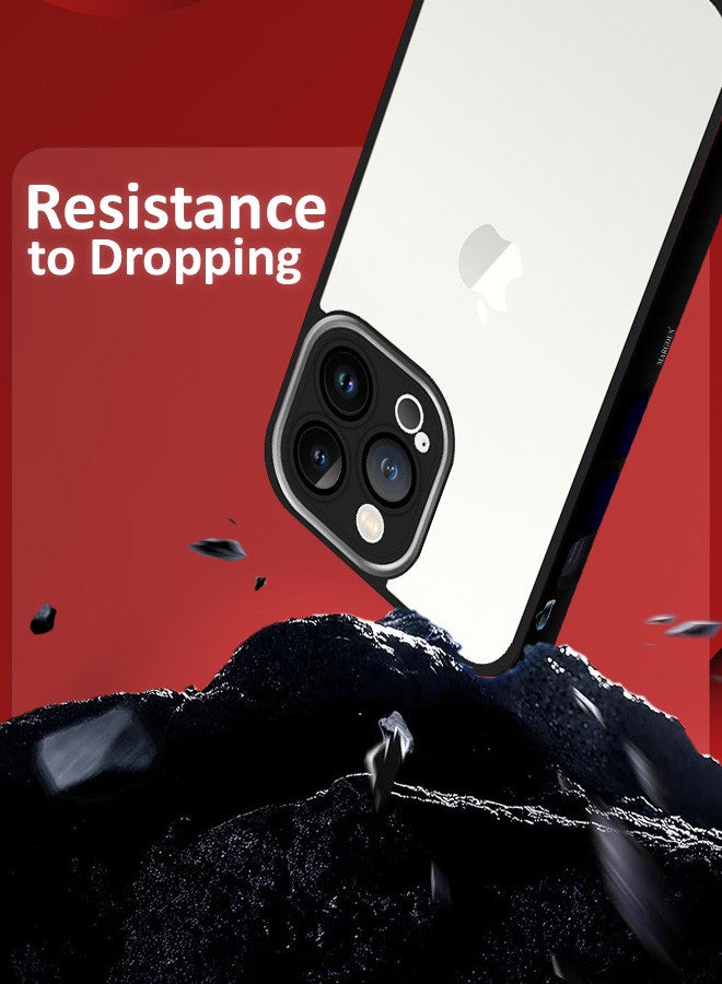 مارجون غطاء شفاف لهاتف iPhone 13 Pro مع إطار من السيليكون المقاوم للصدمات وحماية عدسة الكاميرا المرتفعة ضد السقوط - Image 3