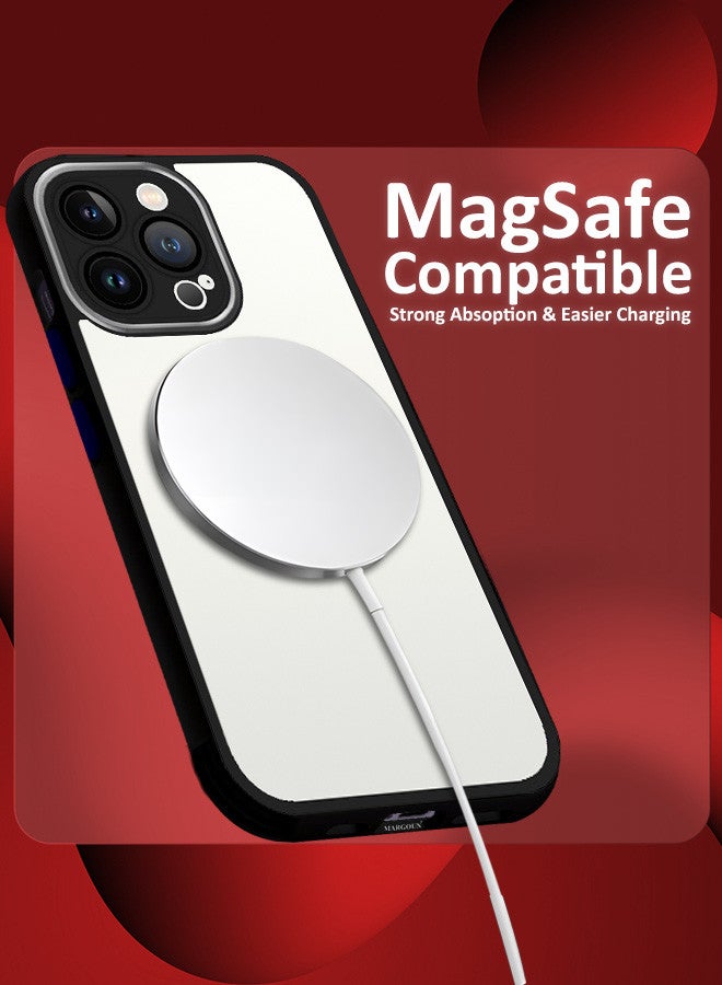 مارجون غطاء شفاف لهاتف iPhone 13 Pro مع إطار من السيليكون المقاوم للصدمات وحماية عدسة الكاميرا المرتفعة ضد السقوط - Image 2