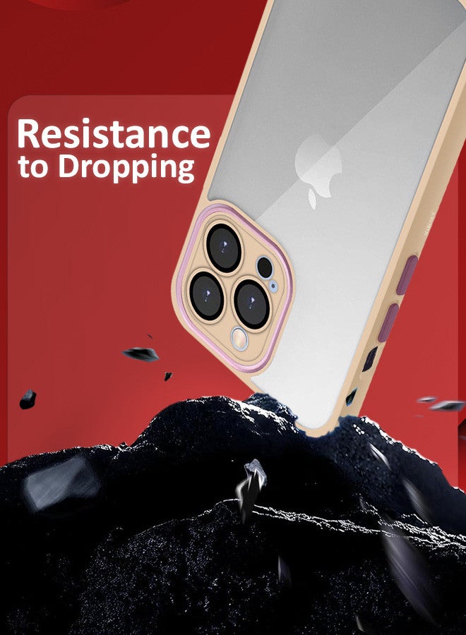 مارجون غطاء شفاف لهاتف iPhone 13 Pro Max مع إطار من السيليكون المقاوم للصدمات وحماية عدسة الكاميرا المرتفعة ضد السقوط - Image 3