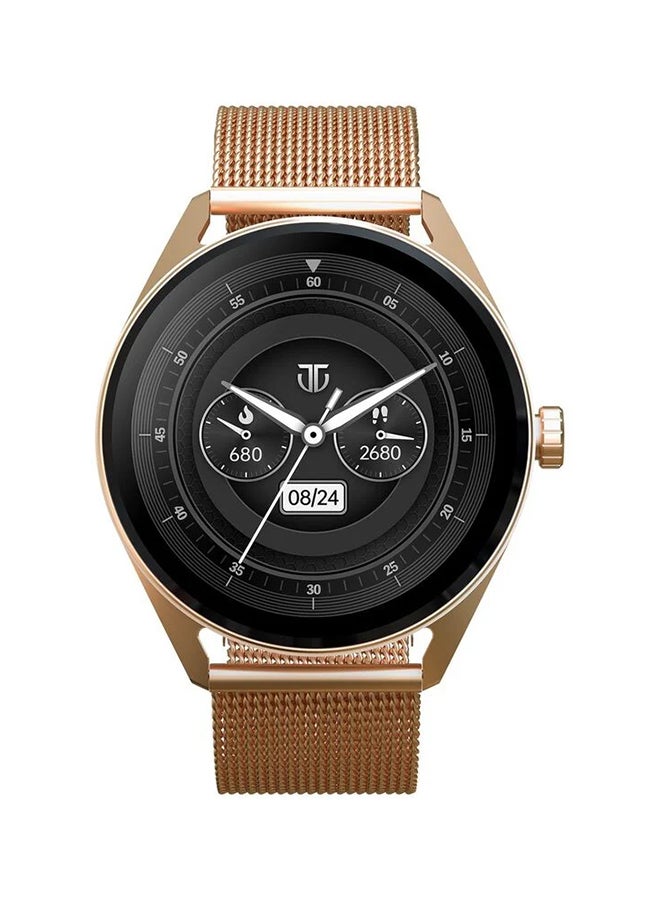 TITAN - Crest Smart Watch 1.43"AMOLED Round Display, BT Calling, Health Monitoring Mesh Rose Gold - Image 1