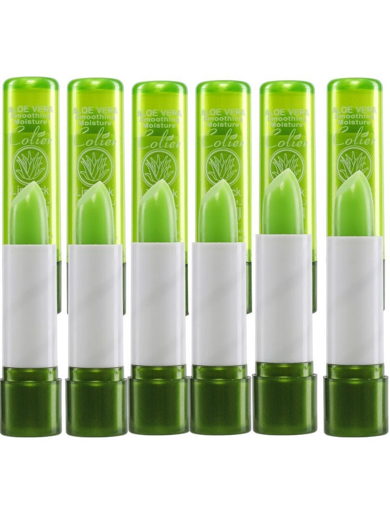 COLIER 6 pieces Aloe Vera Smoothing Moisture Lipstick Aloe Vera  - Image 1