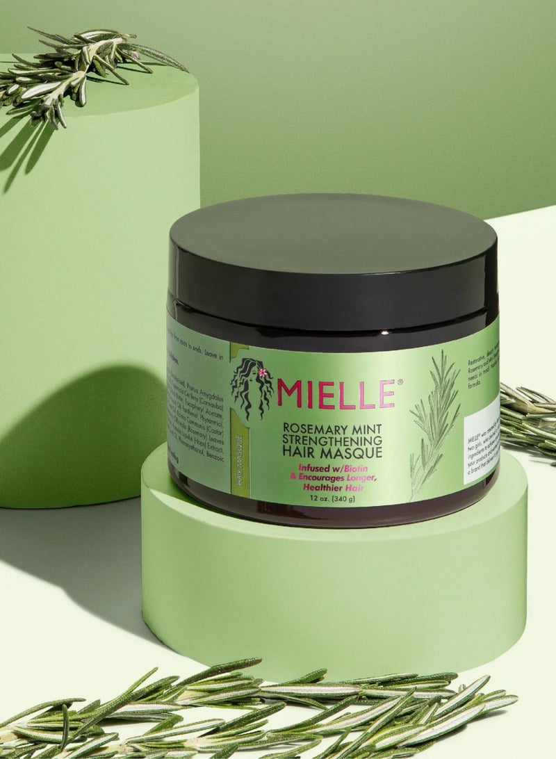 MIELLE - Organics Rosemary Mint Strengthening Growth Collection Rosemary Hair Oil, Shampoo, Hair Mask, Styling Cream And Scrubber For Hair Growth - Promote Hair Growth, Provide Protection And Treatment 994ml - Image 1