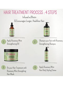 MIELLE Organics Rosemary Mint Strengthening Growth Collection Rosemary Hair Oil, Shampoo, Hair Mask, Styling Cream And Scrubber For Hair Growth - Promote Hair Growth, Provide Protection And Treatment 994ml  - Image 5