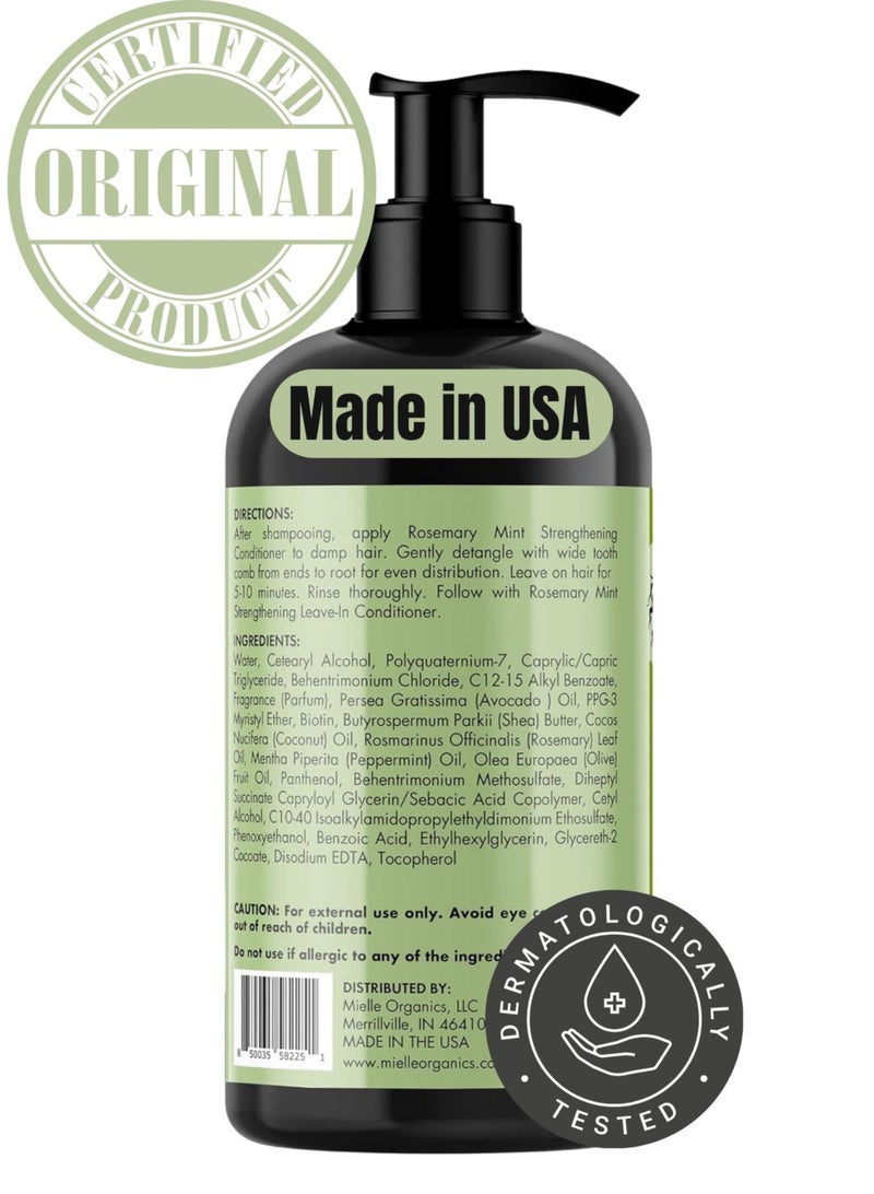 MIELLE Rosemary Mint Strengthening Conditioner Infused With Biotin Helps Strengthen Weak And Brittle Hair 12 Oz 355ml  - Image 2