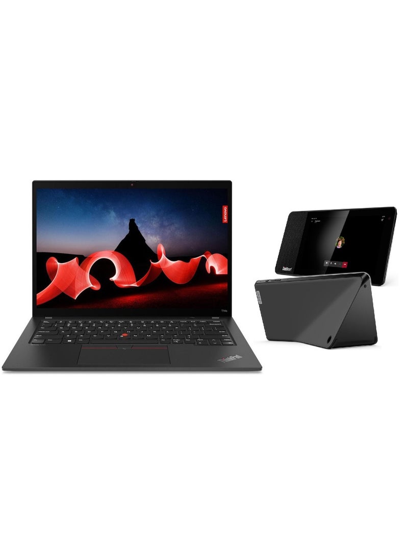 Lenovo - Latest ThinkPad T14s Gen 4 Business Laptop With 14-Inch WUXGA Touch Display, Core i7-1365U VPro Processor/32GB RAM/512GB SSD/ Windows 11 Pro/Intel Iris XE/Backlit Eng Key With Free Lenovo Thinksmart View 8-Inch Display English Black - Image 1