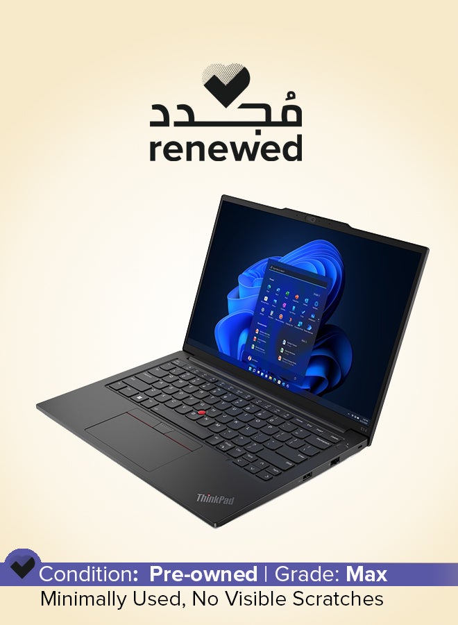 Lenovo Renewed - E14 Intel Core i5-1335U 8GB 512GB SSD 14" Windows 11 Pro+BAG 21JK000NGP Graphite English Graphite Black  - Image 1
