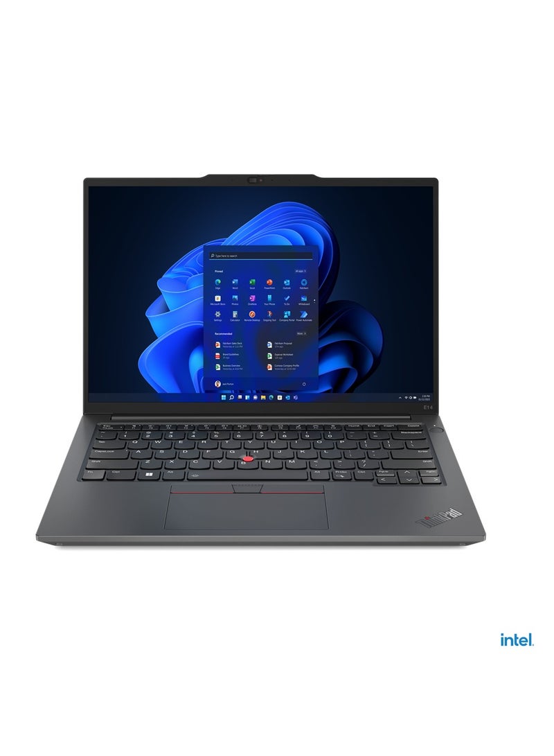 Lenovo Renewed - E14 Intel Core i5-1335U 8GB 512GB SSD 14" Windows 11 Pro+BAG 21JK000NGP Graphite English Graphite Black  - Image 2