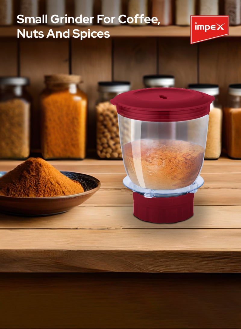Impex Blender 3 In 1 Mixer Grinder,400W Powerful Motor, Speed Control With Pulse,1.5L Unbreakable Big Jar, Grinder Jar, Meat Mincer Jar, Over Heat Protection 1.5 L 400 W BL 3503B Red  - Image 5