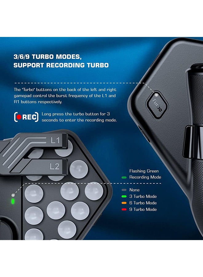 GameSir - GameSir F7 Claw Tablet Game Controller with Support Recording Turbo, Plug and Play Gamepad for iPad Android Tablets for PUBG Call of Duty Mobile Games Compatible for iPad and Android Tablets - Black - Image 1