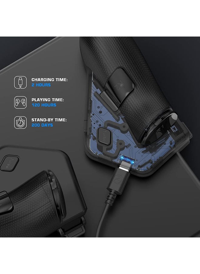 GameSir - GameSir F7 Claw Tablet Game Controller with Support Recording Turbo, Plug and Play Gamepad for iPad Android Tablets for PUBG Call of Duty Mobile Games Compatible for iPad and Android Tablets - Black - Image 1