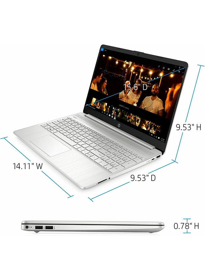 HP - Micro-Edge (Upgraded Version) Laptop With 15.6-inch Display, Core i5-1135G7 Processor/16GB RAM/512GB SSD/Intel Iris XE Graphics/Windows 11 With M-ytrix HDMI Cable English Silver - Image 1