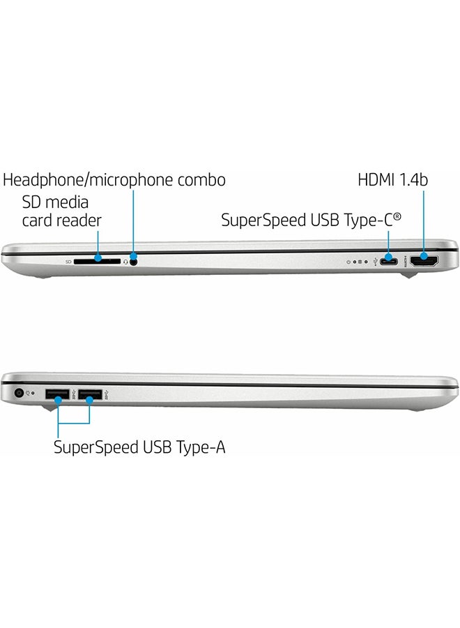HP - Micro-Edge (Upgraded Version) Laptop With 15.6-inch Display, Core i5-1135G7 Processor/16GB RAM/512GB SSD/Intel Iris XE Graphics/Windows 11 With M-ytrix HDMI Cable English Silver - Image 1