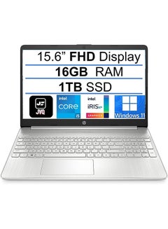 HP 2022 Newest 15.6-Inch FHD Display, Core i5-1135G7 Processor/16GB RAM/1TB SSD/Intel Iris XE Graphics/Windows 11 English Silver  - Image 1