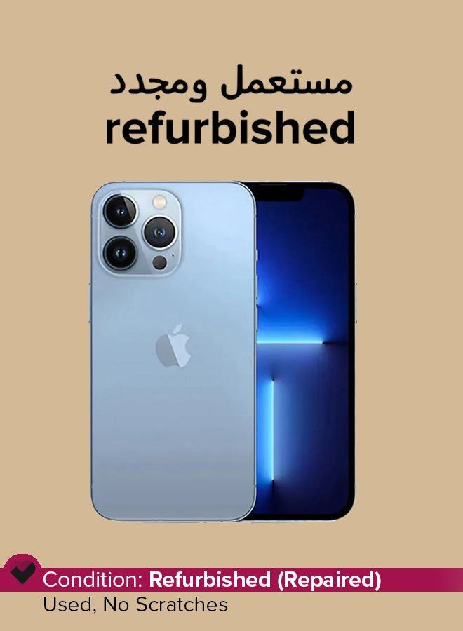 أبل مجدد - هاتف iPhone 13 Pro Max بسعة 256 جيجابايت بلون أزرق سييرا ويدعم تقنية 5G مع تطبيق Facetime  - Image 1