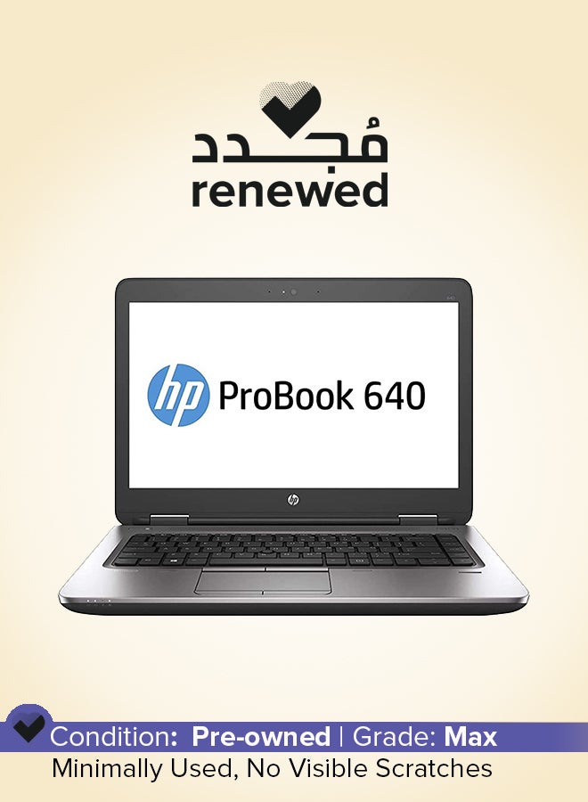 Renewed - ProBook 640 G2 Laptop With 14-Inch Full HD Display,Core i5/Dual Core/6th Gen/8GB RAM/256GB SSD/Windows 10/Intel HD Graphics English Black - pnsku/N70065075V/45/_/1723612937/3e8d7410-1358-407c-a963-986f4466dbd0