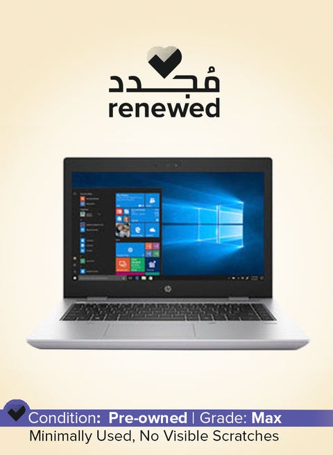 Renewed - ProBook 640 G4 Laptop With 14-Inch Full HD Display,Core i5/Dual Core/7th Gen/8GB RAM/256GB SSD/Windows 10/Intel HD Graphics English Silver