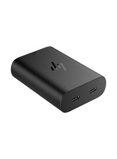 HP 65W GaN USB-C Laptop Charger (600Q7AA) Black  - Image 1