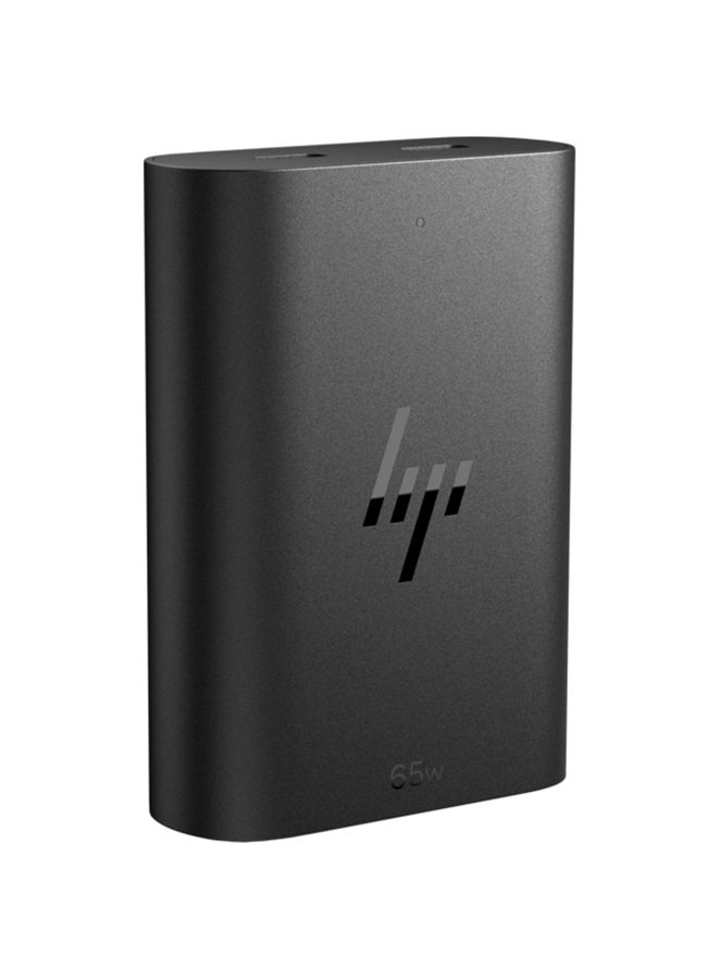 HP 65W GaN USB-C Laptop Charger (600Q7AA) Black  - Image 3