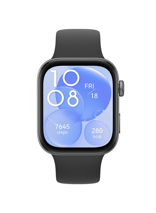 HUAWEI Watch Fit 3 Smartwatch, 1.82 Inch AMOLED Display, Ultra Slim Design, Scientific Workout Coach, Upgraded Health Management, Compatible With iOS And Android, Strap Black  - Image 2