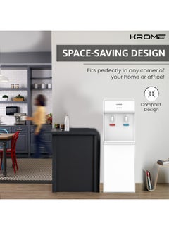 Krome Top Loading Water Dispenser, Hot And Cold Water 2 Taps, Floor Standing, Made With SUS 304 Tank And Food-Grade Silicone Gel Tube KR-WDTL 2TW White  - Image 4