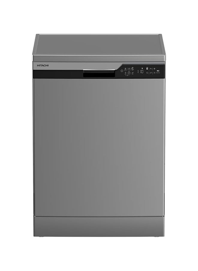 HITACHI Dishwasher Freestanding, 14 Place Setting, 6 Programs, Auto, Intensive, Eco, Glass Care, Inverter Motor-Turbo Washing, Silent Dishwasher, Overflow Safety, Made In Turkey 9.5 L HDF-F146VS Inox - Image 1