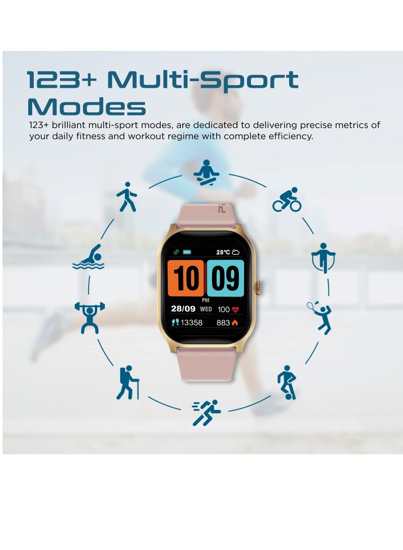 Smart Watch, Bluetooth 5.2 Fitness Tracker with 2-Inch TFT Display, 15-Day Battery Life, 123+ Sports Modes, and IP67 Water Resistanc Gold - pnsku/N70065177V/45/_/1714104104/6c922dd1-28b5-4c46-a72a-0ed7cca38bc3