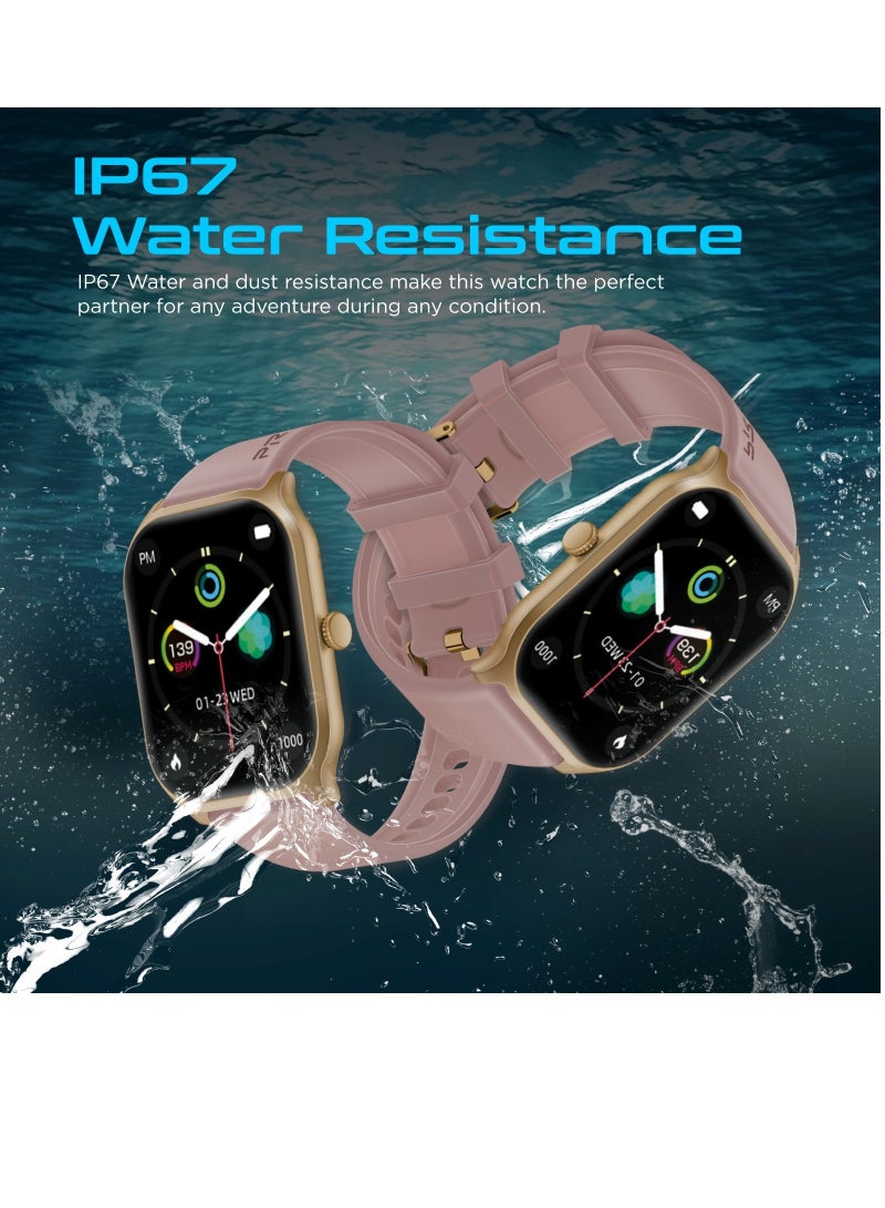 Smart Watch, Bluetooth 5.2 Fitness Tracker with 2-Inch TFT Display, 15-Day Battery Life, 123+ Sports Modes, and IP67 Water Resistanc Gold - pnsku/N70065177V/45/_/1714104106/32d05741-3385-4fae-8c51-eea513ed3630