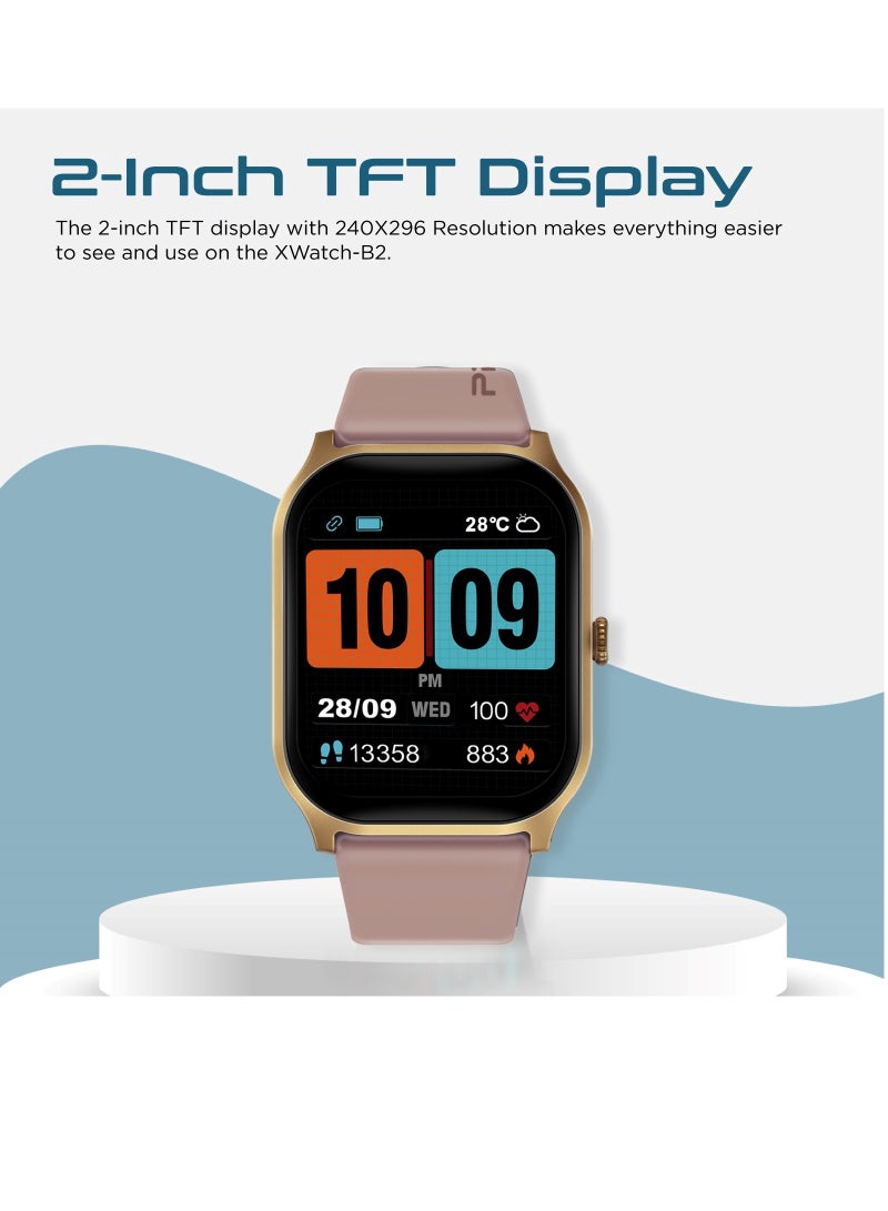 Smart Watch, Bluetooth 5.2 Fitness Tracker with 2-Inch TFT Display, 15-Day Battery Life, 123+ Sports Modes, and IP67 Water Resistanc Gold - pnsku/N70065177V/45/_/1714104108/14e7b2e6-f37a-4e77-98f9-d51a07632c37