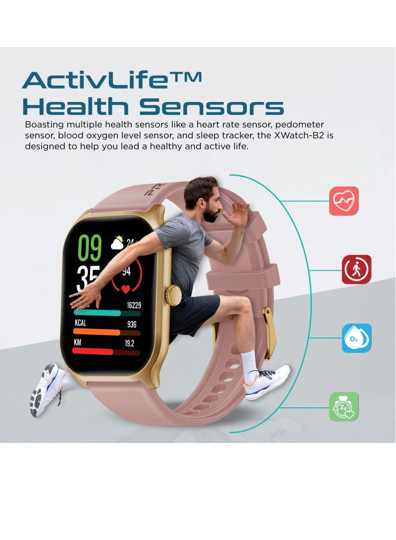 Smart Watch, Bluetooth 5.2 Fitness Tracker with 2-Inch TFT Display, 15-Day Battery Life, 123+ Sports Modes, and IP67 Water Resistanc Gold - pnsku/N70065177V/45/_/1714104108/87aaeb6f-e07a-4ce4-87ee-36c4416820fb