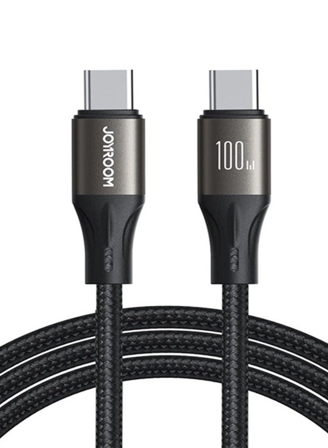 جوي روم A25 كابل بيانات شحن سريع 100 واط USB-C/Type-C إلى USB-C/Type-C 1.2 متر - Image 1