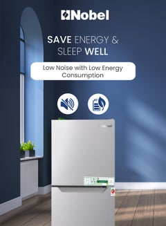 Nobel 350L Gross / 243L Net Capacity Double Door Refrigerator, No Frost, Electronic Control System, R600a Refrigerant, LED Inside Light, Removable Gasket, Inside Condenser NR350NF Dark Silver  - Image 4
