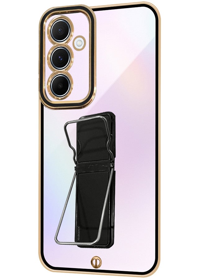 مارجون جراب Samsung Galaxy A35 بحافة مطلية بالكهرباء مع حامل واقٍ ناعم مقاوم للصدمات مع حماية كاملة للكاميرا - Image 1