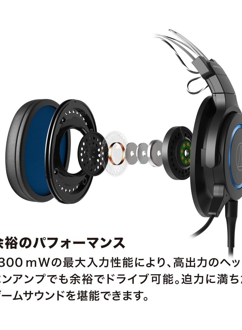 audio-technica - ATHG1 Earphones 3.5 mm Connector Blue Black - Image 1