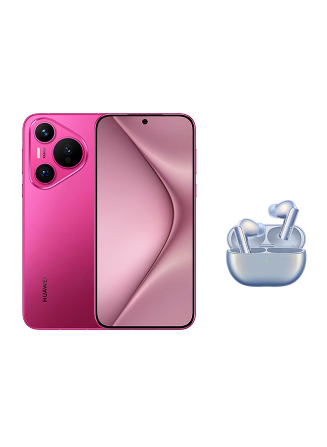 HUAWEI Pura 70 Dual SIM Pink 12GB RAM 256GB 4G - Middle East Version With Huawei FreeBuds Pro 3  - Image 1