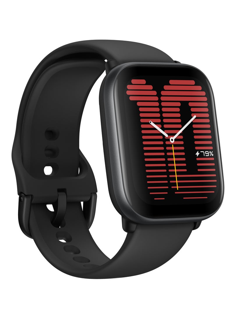 Amazfit - Active Smart Watch With Ai Fitness Exercise Coach, Gps, Bluetooth Calling, Music, 14 Day Battery, 1.75 Inch Amoled Display, Alexa Built-In, Fitness Watch For Android And iPhone Midnight Black - Image 1