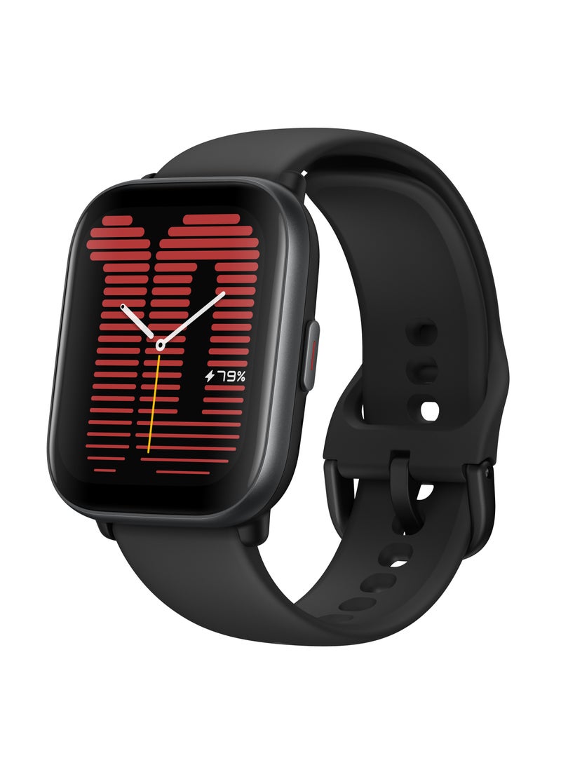 Amazfit - Active Smart Watch With Ai Fitness Exercise Coach, Gps, Bluetooth Calling, Music, 14 Day Battery, 1.75 Inch Amoled Display, Alexa Built-In, Fitness Watch For Android And iPhone Midnight Black - Image 1