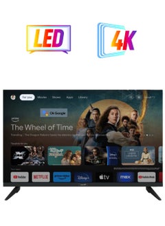فيديوكون تلفزيون Google الرسمي مقاس 75 بوصة بدون حواف بدقة 4K UHD مع جهاز التحكم عن بعد Hey Google Voice وBluetooth وDolby Audio وحامل جداري مجاني - موديل جديد لعام 2024  - Image 1