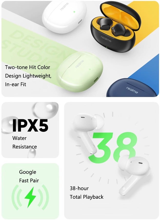 Buds T110 True Wireless Earbuds,IPX5 Water Resistance,Bluetooth 5.4,up to 38 Hours Total Playback White - pnsku/N70065371V/45/_/1714116802/72fa898c-8113-4ec4-b00c-f35fd91e2fd9