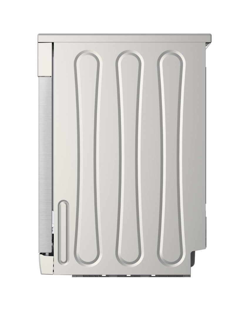 12 Place Settings Dishwasher, Mechanical Control, 6 Programs, Red LED Display, 11L Water Consumption, Child Lock, Power Off Memory, Adjustable Basket, 49dB Noise Level 1850 W NDW6612 Silver