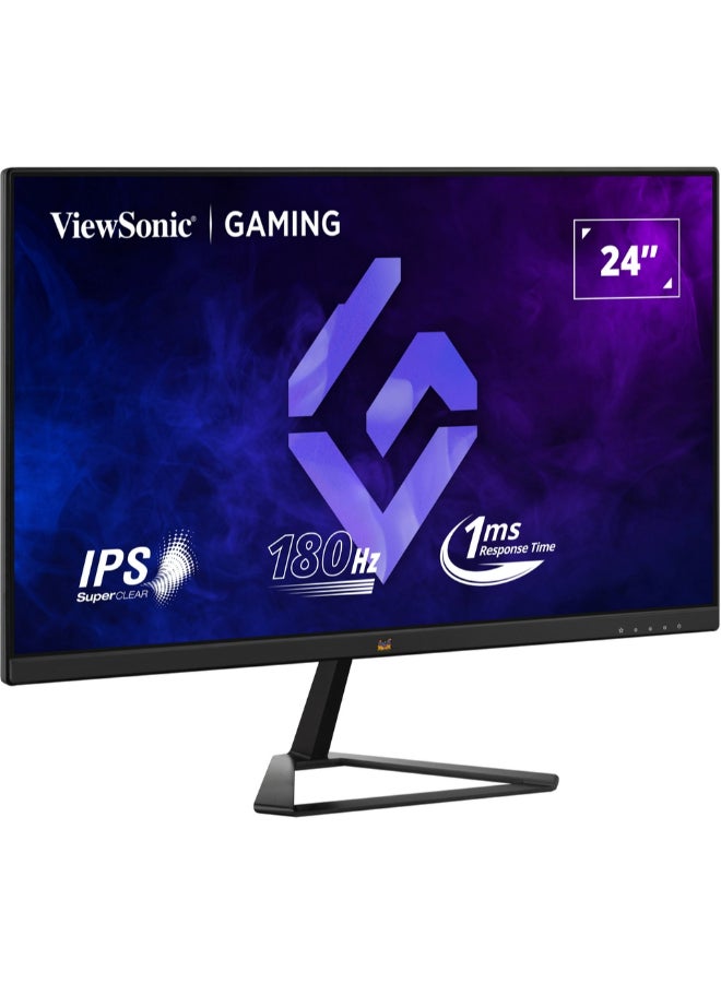 ViewSonic - 23.8" Inch VX2479 Gaming Monitor Full HD 1920x1080, HDR10, IPS Panel Type, 180Hz Refresh Rate, 1ms Response Time, AMD FreeSync Technology, Compatibil with PS5 &  Xbox | Black - Image 1