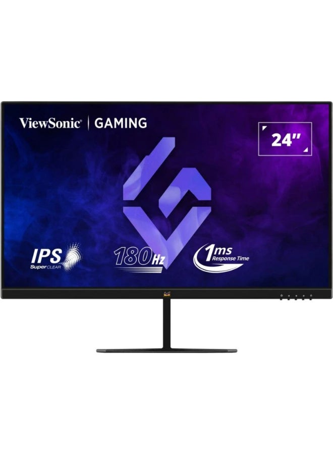 ViewSonic - 23.8" Inch VX2479 Gaming Monitor Full HD 1920x1080, HDR10, IPS Panel Type, 180Hz Refresh Rate, 1ms Response Time, AMD FreeSync Technology, Compatibil with PS5 &  Xbox | Black - Image 1