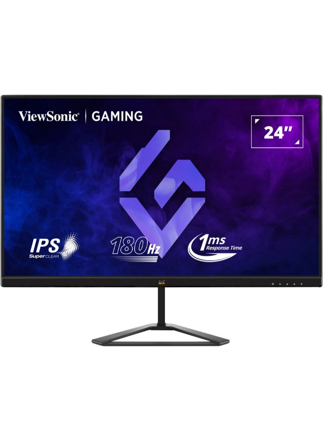 ViewSonic - 23.8" Inch VX2479 Gaming Monitor Full HD 1920x1080, HDR10, IPS Panel Type, 180Hz Refresh Rate, 1ms Response Time, AMD FreeSync Technology, Compatibil with PS5 &  Xbox | Black - Image 1