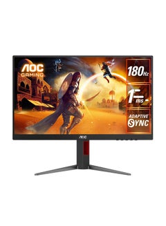 AOC 23.8" FHD Fast IPS Gaming Monitor, 180Hz Refresh Rate, 1ms Response Time, Flicker-free Technology, HDR10 Adaptive Sync, HDMI 2.0 x 1, DisplayPort 1.4 x 1, MNT-AOC-24G4 Black & Red  - Image 1