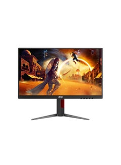 AOC 23.8" FHD Fast IPS Gaming Monitor, 180Hz Refresh Rate, 1ms Response Time, Flicker-free Technology, HDR10 Adaptive Sync, HDMI 2.0 x 1, DisplayPort 1.4 x 1, MNT-AOC-24G4 Black & Red  - Image 4