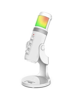 TWISTED MINDS W108 RGB Gaming Microphone , Supports Mobile Phone, Computer, Tablet, White | TM-W108 W White  - Image 2