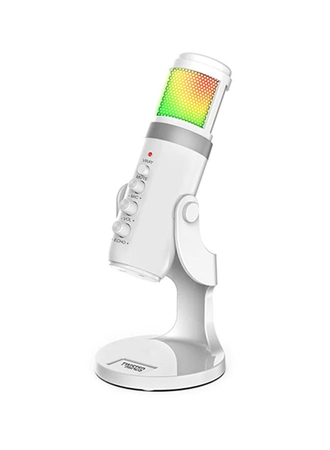 TWISTED MINDS - W108 RGB Gaming Microphone , Supports Mobile Phone, Computer, Tablet, White | TM-W108 W White - Image 1