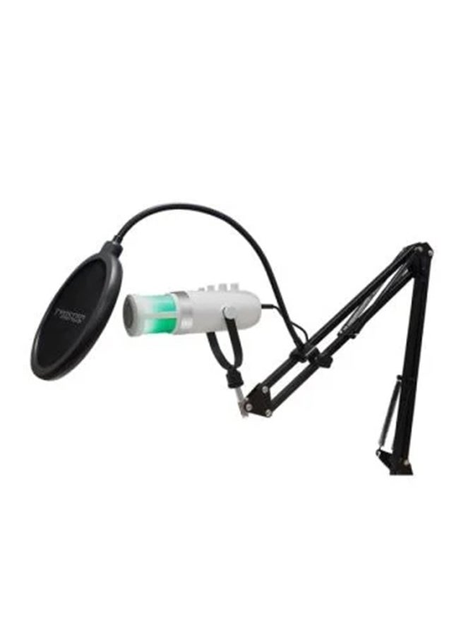 TWISTED MINDS - W108 RGB Gaming Microphone , Supports Mobile Phone, Computer, Tablet, White | TM-W108 W White - Image 1